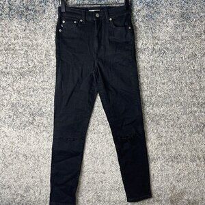Lovers + Friends Mason High Rise‎ Skinny Black Denim Size 24